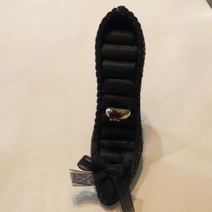 Sterling silver garnet ring, size 7.5